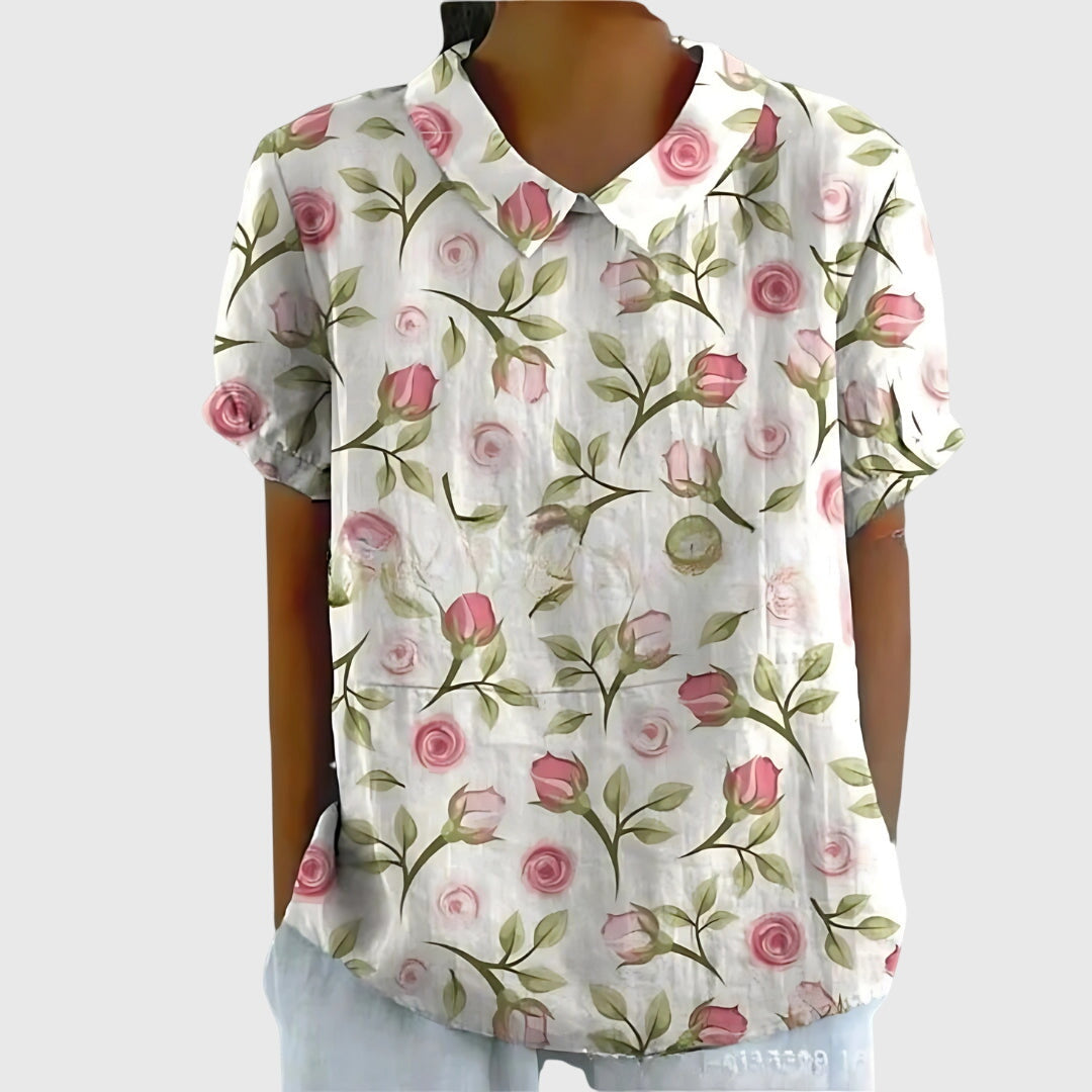 Light Pink with Floral Print / 3XL