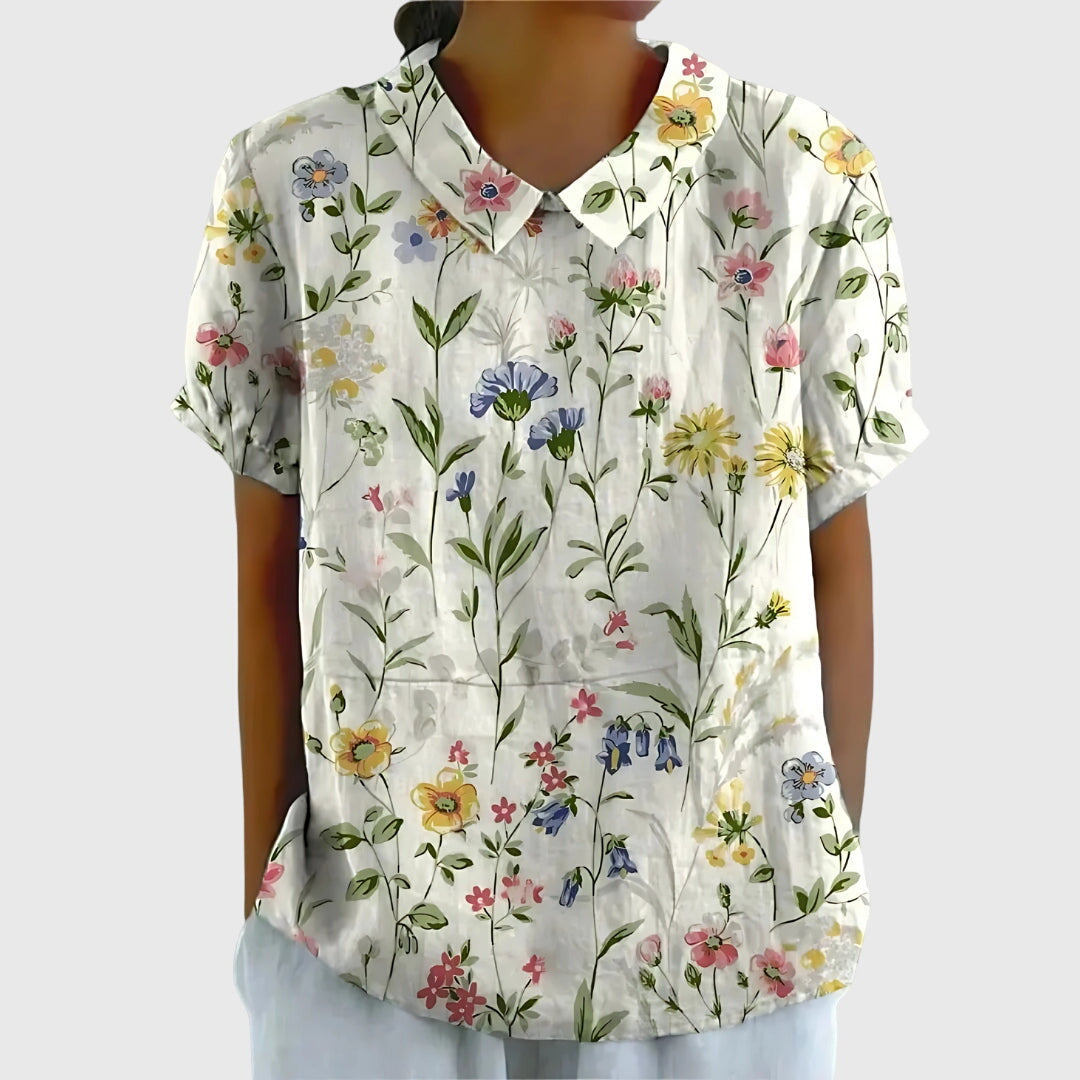 White with Flowers / 3XL