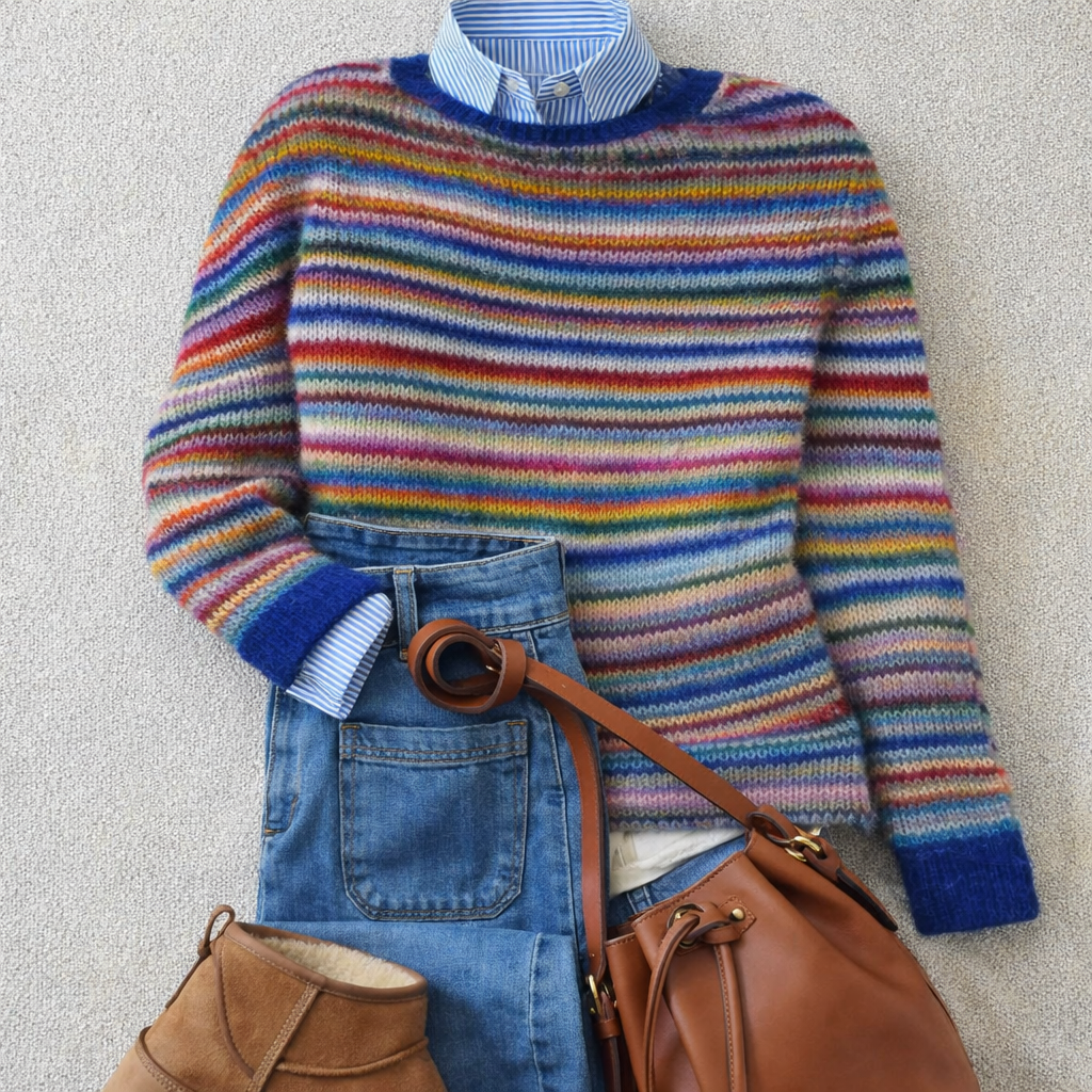 Rainbow Stripes / 5XL(32-34)